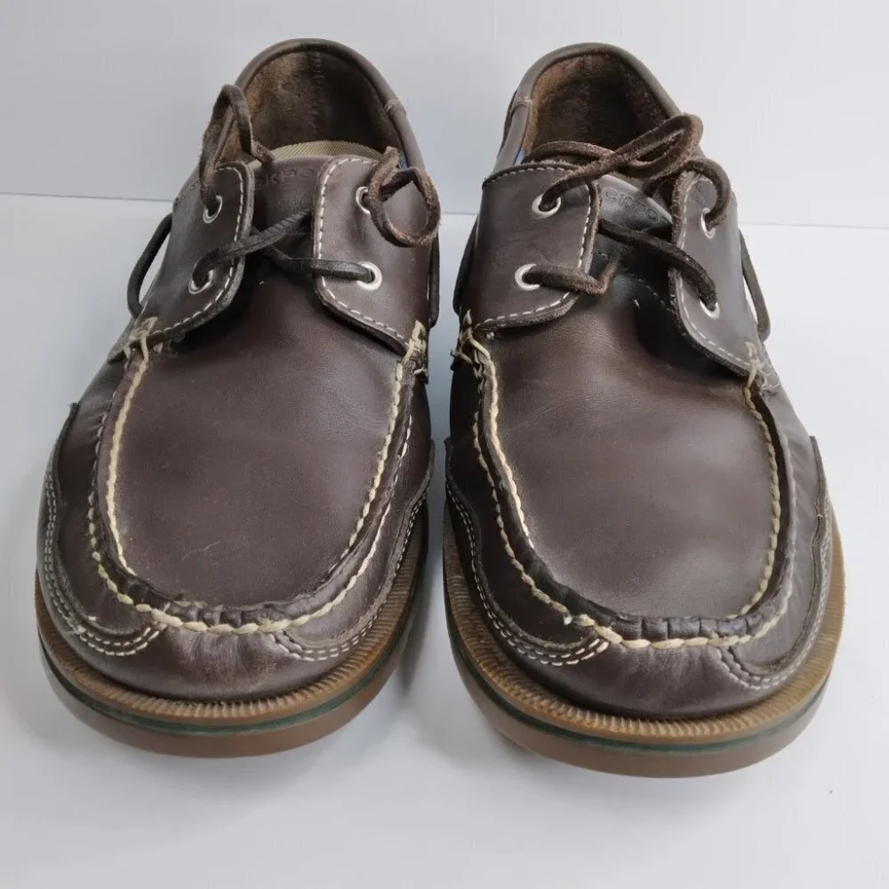 Rockport Washable Footwear Brown Leather Boat Shoes Loafers Size 11.5M